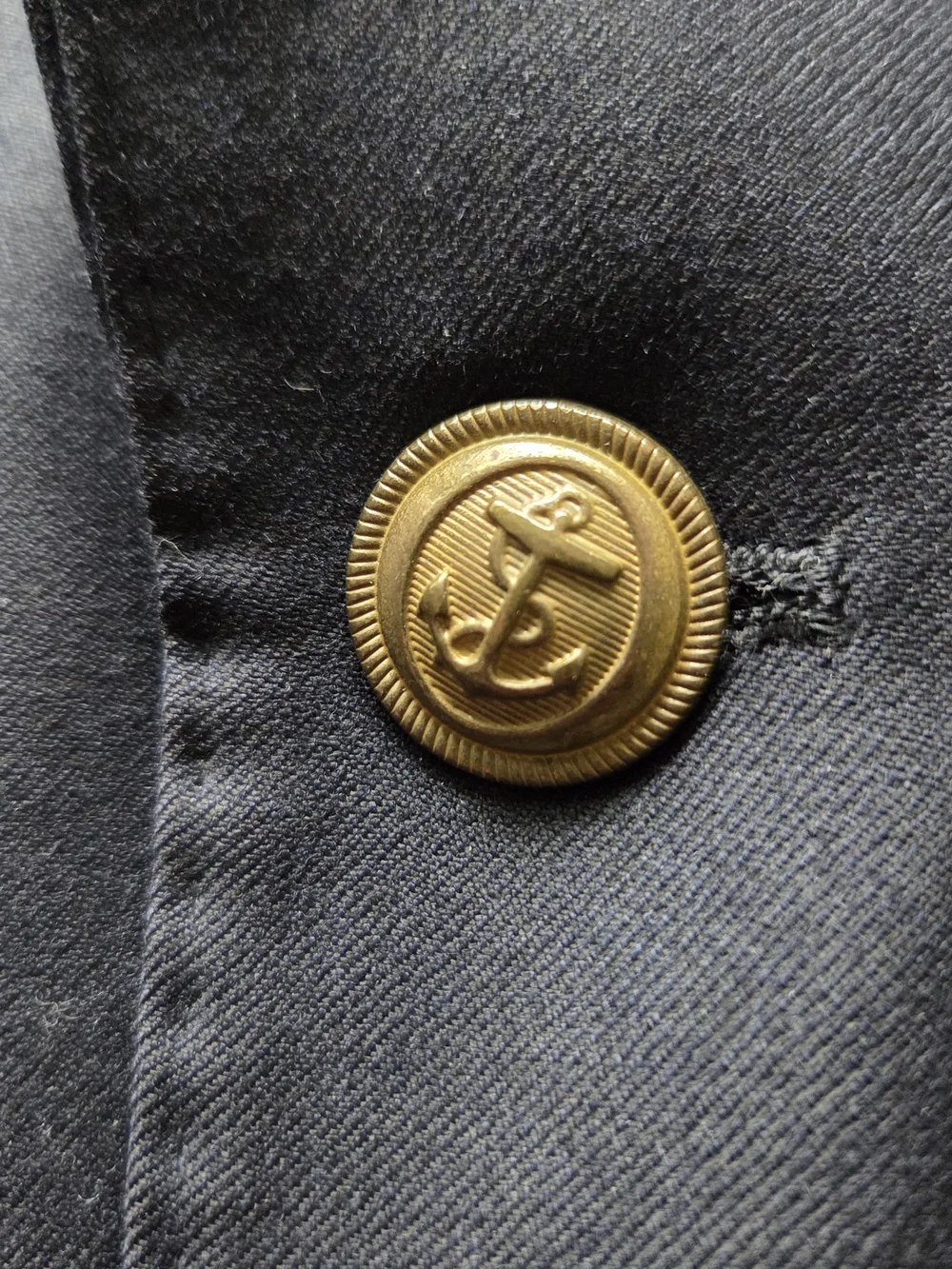 J.Crew Ludlow 38R Blazer Loro Piana Navy Anchor Button